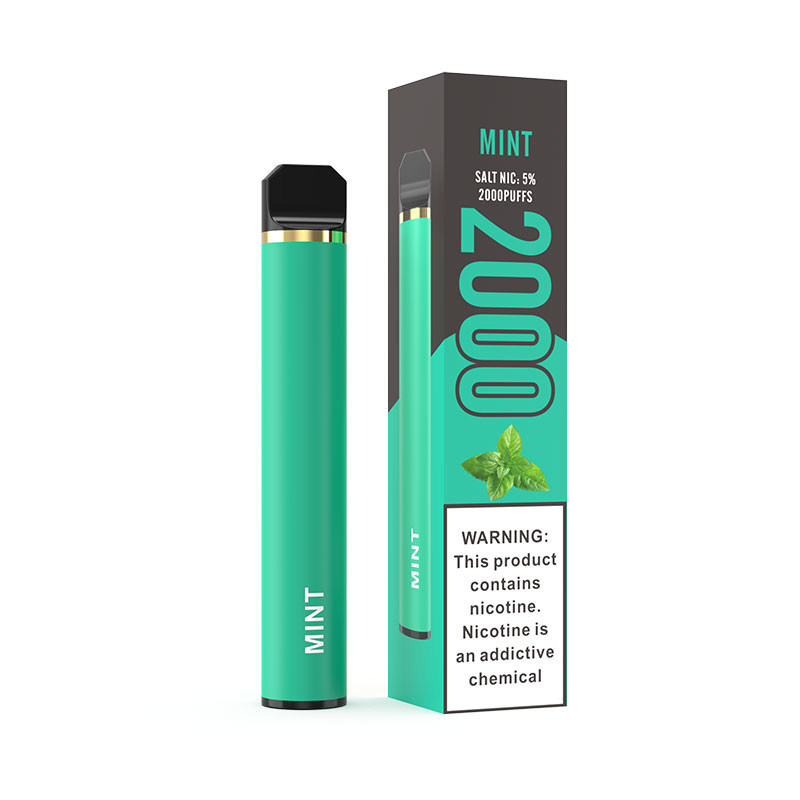 7.0mL 2000 Puffs Disposable Vape E Cig Cool Mint Flavor 1500mAh