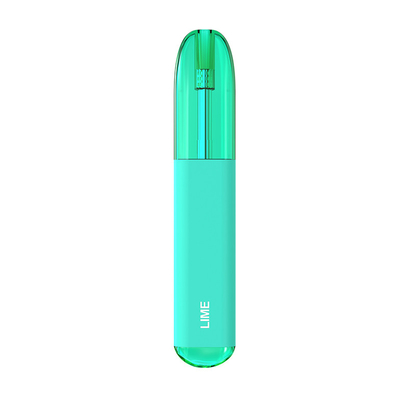 Lime Transparent Oil Cup 2ml Flat Disposable E Cig 500 Puffs