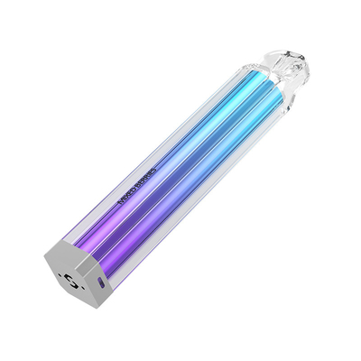 PC Outer Tube Metal Bottom Cover Square Luminous Vape Mixed Berries Flavor