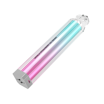 Pc Outer Tube Transparent Disposable Vape Customizable Taste Square Luminous