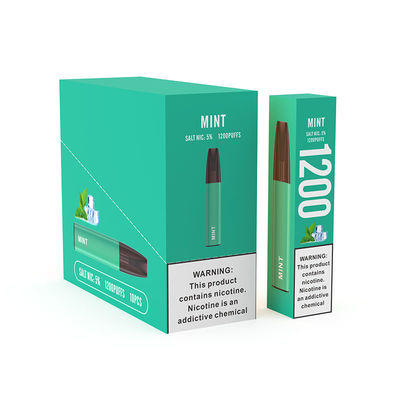 400mAh Mint Flavor Pods / Rechargeable E Cigarette 1200 Puffs