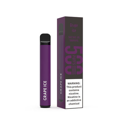 Lightweight Grape Ice Disposable Vape Pod / 400mah 500puffs Electronic Cigarette