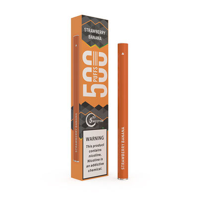 Orange 280mAh Smoke Electronic Cigarette Non Rechargeable 1.3ml 500 Puffs