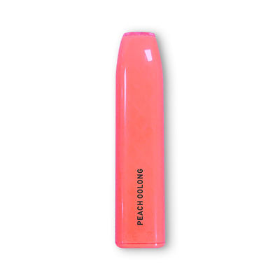 Pink 500mAh Disposable Flat Vape Pen Pod Kit Lightweight Peach Oolong Favor